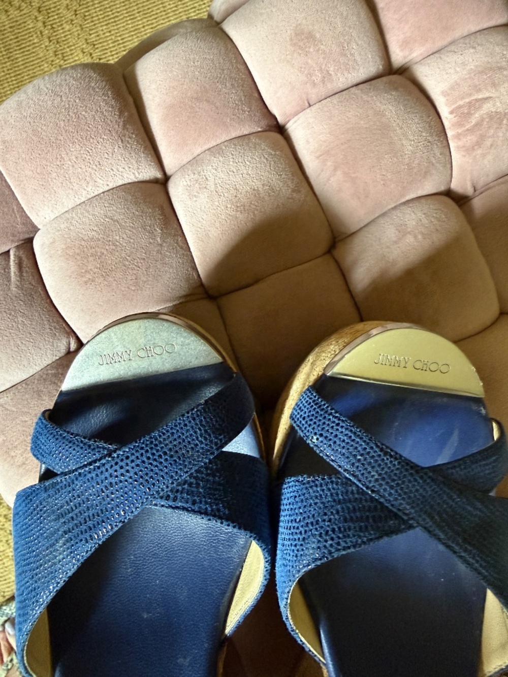 JImmy Choo Espadrilles Size 7 Blue - Picture 5 of 5